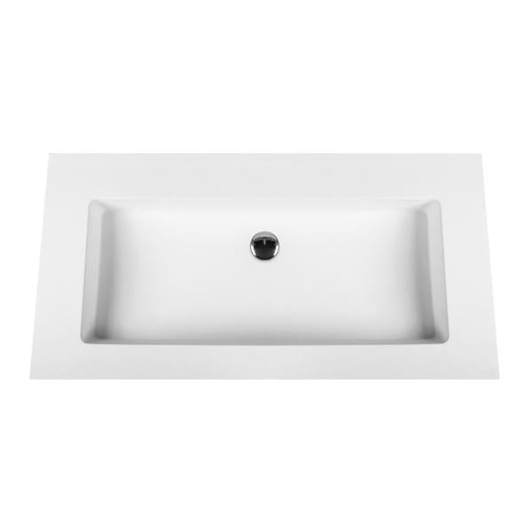 Aloni Solid Surface Wastafel Zonder Kraangat (80cm)