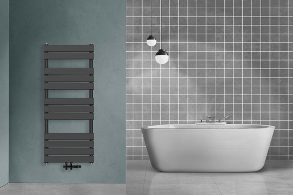Handdoek Radiator Midden Aansluiting Zwart 1600x500-791w