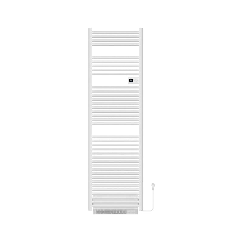 Hinata ELEKTRISCHE HANDDOEKDROGER MET BLOWER - MET DIGITALE PROGRAMEERBARE THERMOSTAAT - AANSLUITING RECHTS - 2000W - 1840X540X133 MM - GLANZEND WIT