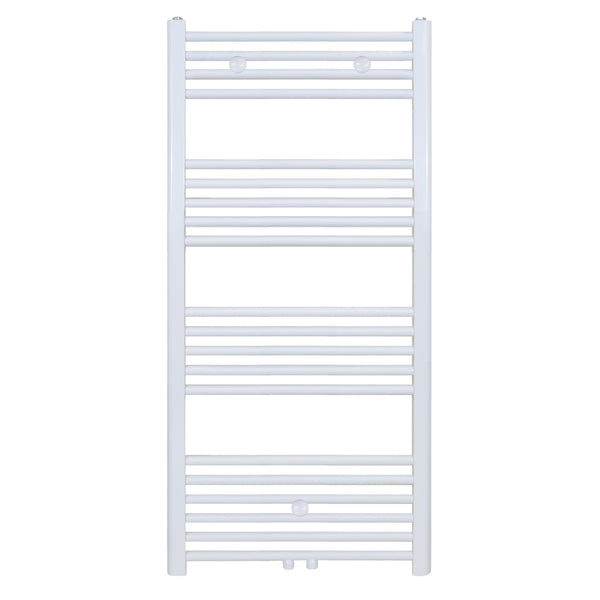 BELRAD HANDDOEKDROGER - LINKS-RECHTS/MIDDENAANSLUITING - 458 WATT - 1200X400CM - GLANZEND WIT