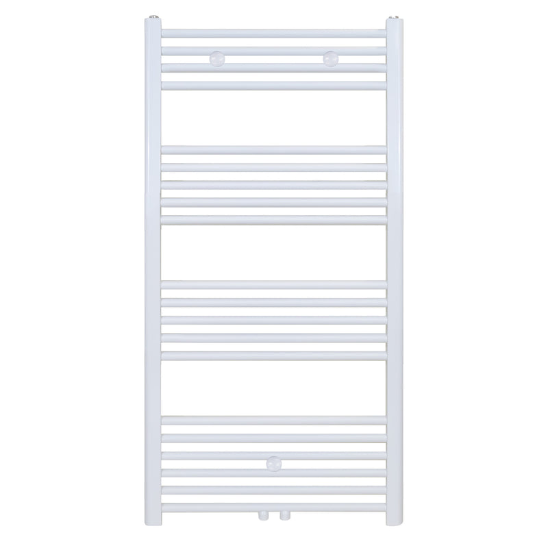 Hinata Solva Handdoekdroger - Links-rechts/middenaansluiting - 537 Watt - 1200x500cm - Glanzend Wit