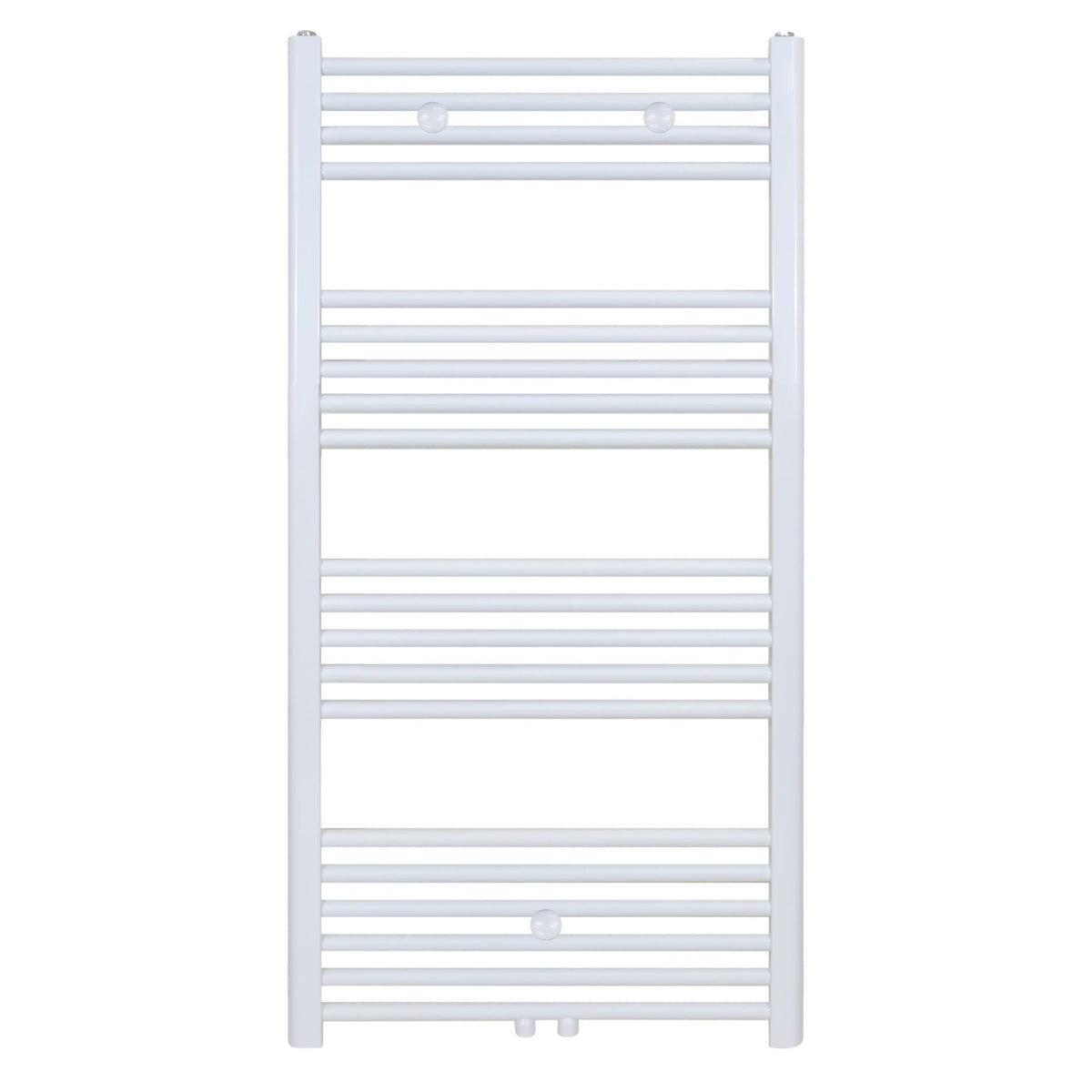 BELRAD HANDDOEKDROGER - LINKS-RECHTS/MIDDENAANSLUITING - 537 WATT - 1200X500CM - GLANZEND WIT