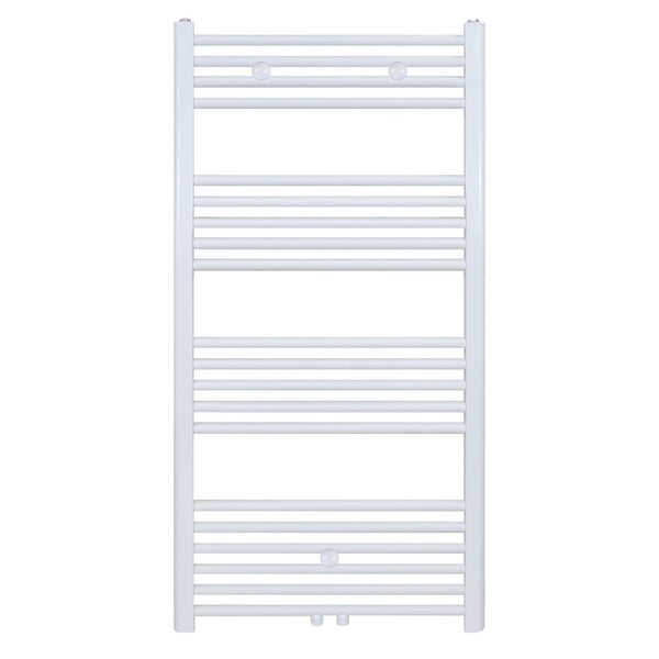 BELRAD HANDDOEKDROGER - LINKS-RECHTS/MIDDENAANSLUITING - 537 WATT - 1200X500CM - GLANZEND WIT