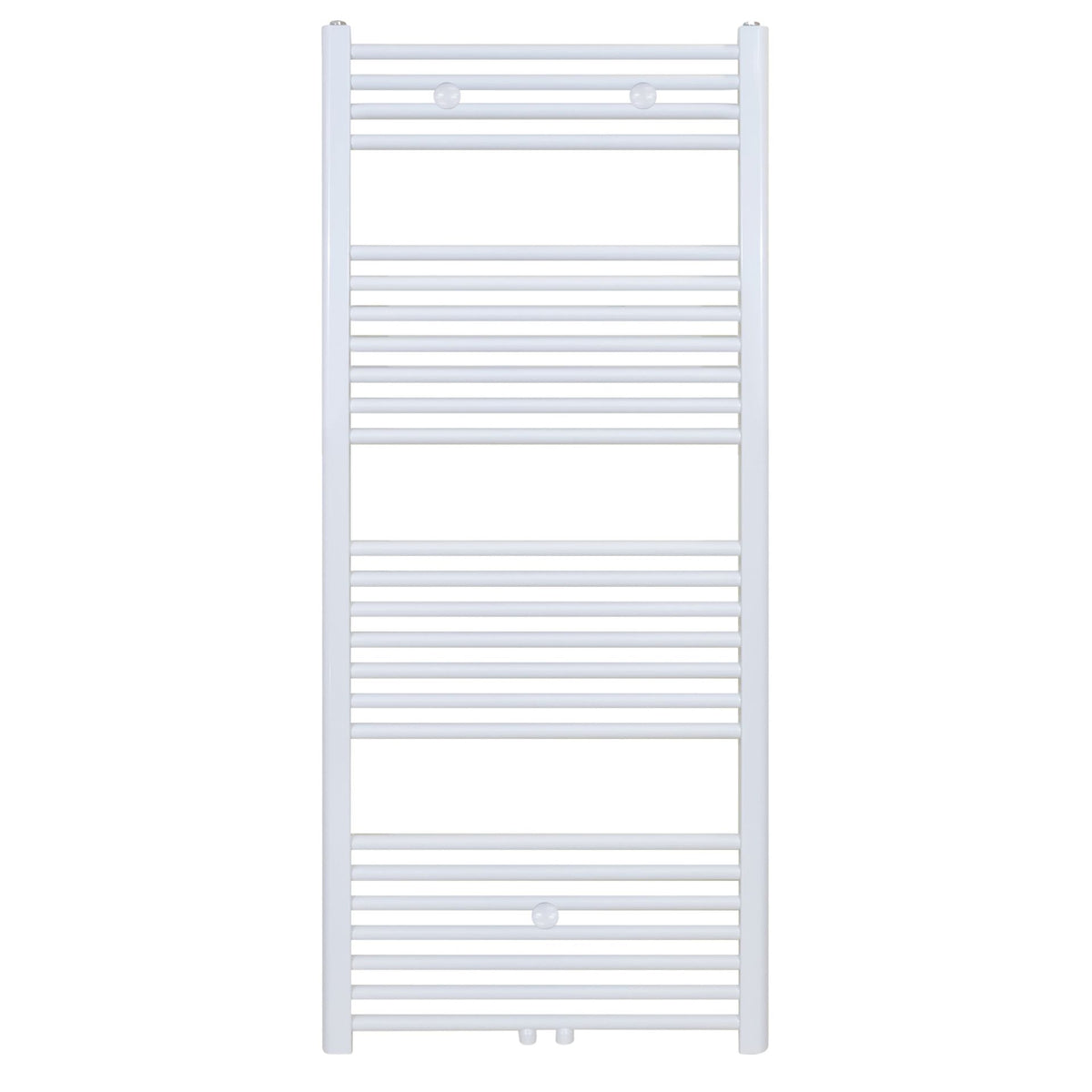 BELRAD HANDDOEKDROGER - LINKS-RECHTS/MIDDENAANSLUITING - 655 WATT - 1400X500CM - GLANZEND WIT
