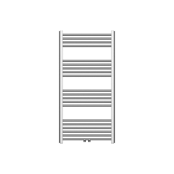 BELRAD HANDDOEKDROGER - LINKS-RECHTS/MIDDENAANSLUITING - 414 WATT - 1200X600CM - GEBORSTELD RVS