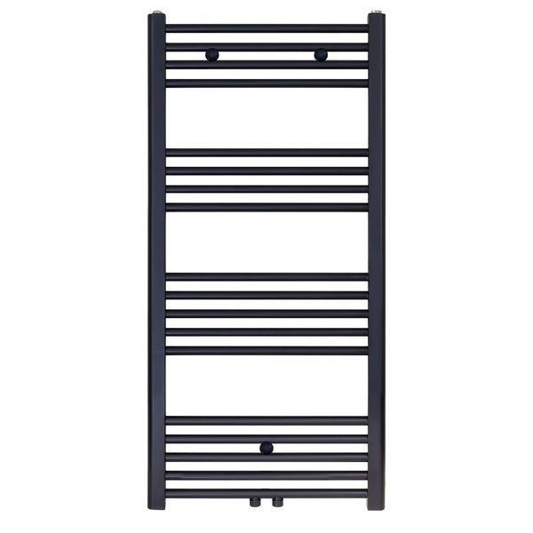 BELRAD HANDDOEKDROGER - LINKS-RECHTS/MIDDENAANSLUITING - 616 WATT - 1200X600CM - MAT ZWART