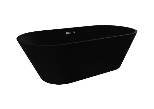 ALONI BAUCI VRIJSTAAND BAD - SOLID SURFACE - 170X80X58,5 CM - MAT ZWART