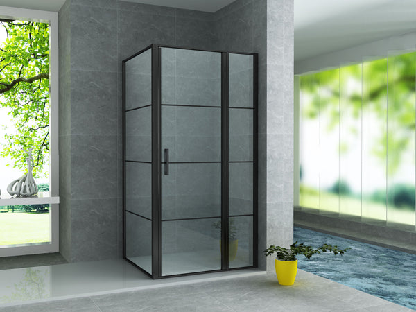 Aloni Douchecabine - Draaideur, Vast Wandje En Zijwand - 800 X 1200 X 2000mm