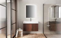 Wastafel - 1 Wasbak - Met Overloop - 1 Kraangat - Kunstmarmer - 80x10x46 Cm - Glanzend Wit — productafbeelding 4