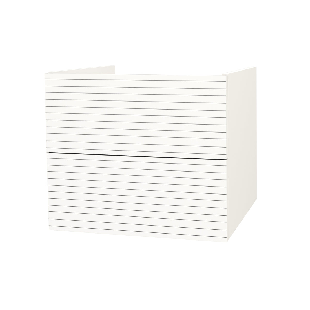 Elite Onderkast Met Horizontaal Reliëf (60cm) - Mat Wit