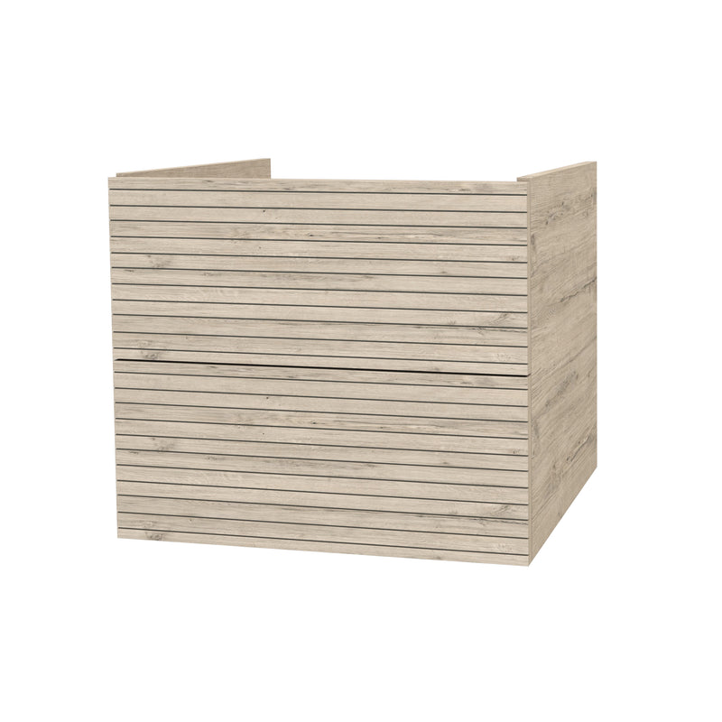 Nukumo Matsu Onderkast Met Horizontaal Reliëf (60cm) - Licht Hout