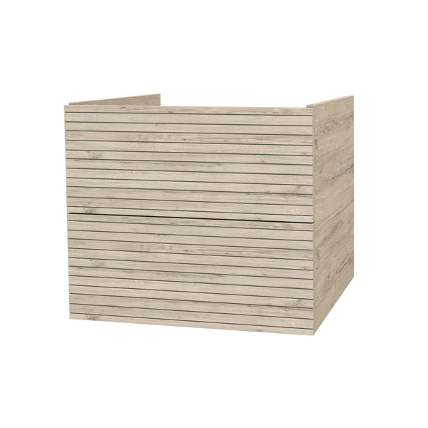 ELITE ONDERKAST MET HORIZONTAAL RELIËF (60CM) - LICHT HOUT