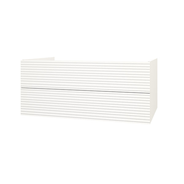Elite Onderkast Met Horizontaal Reliëf (120cm) - Mat Wit