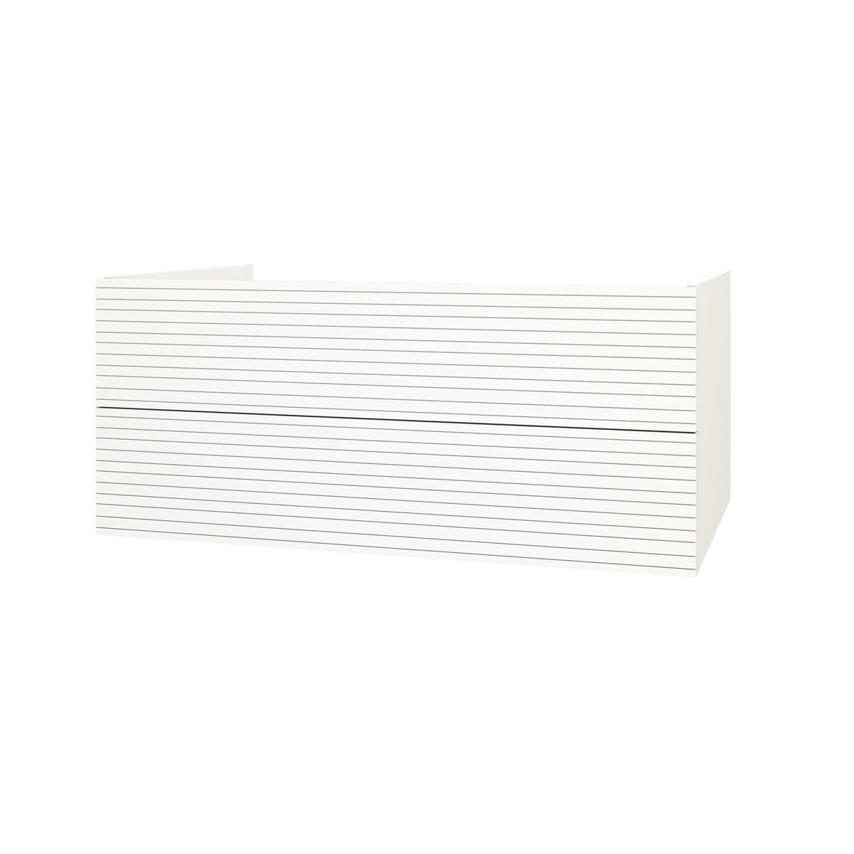 ELITE ONDERKAST MET HORIZONTAAL RELIËF (120CM) - MAT WIT