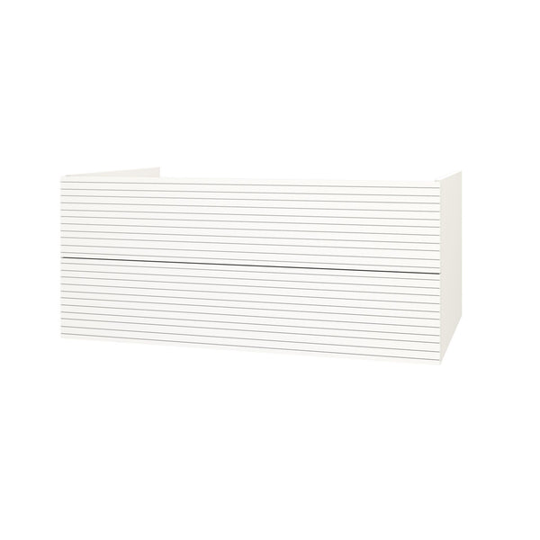 ELITE ONDERKAST MET HORIZONTAAL RELIËF (120CM) - MAT WIT