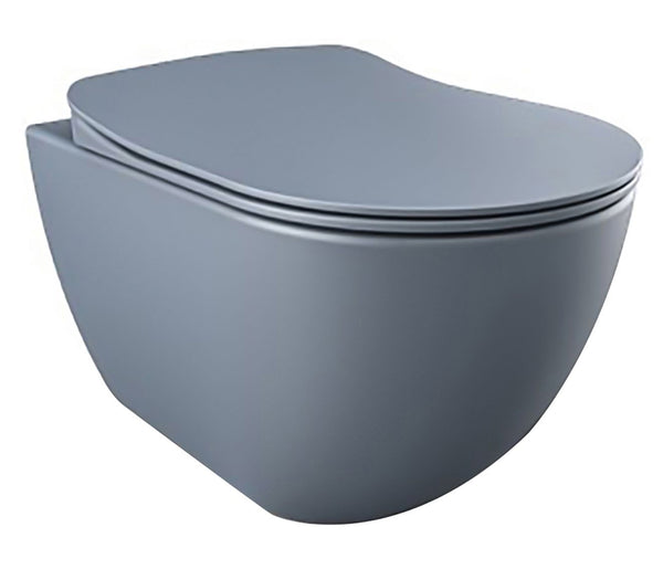 DESIGN OPHANG WC MET RVS SPROEIER (BIDET), MAT BASALT
