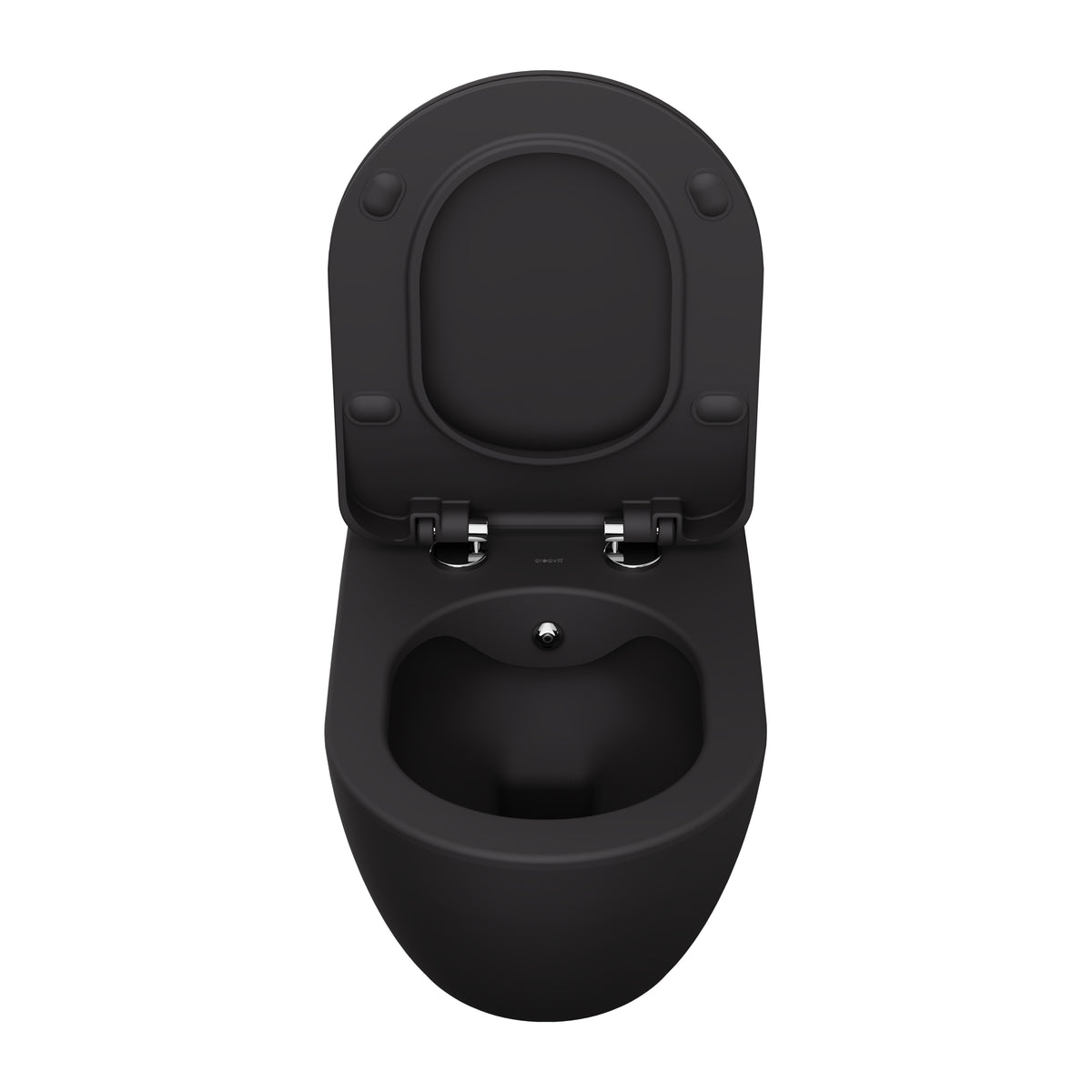 Creavit Free Hangtoilet Met Bidet - Randloos - Zonder Zitting - Mat Antraciet