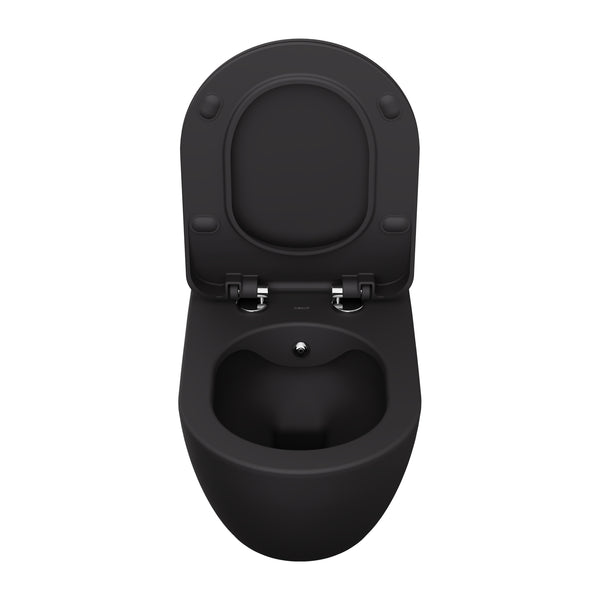 Creavit Free Hangtoilet Met Bidet - Randloos - Zonder Zitting - Mat Antraciet