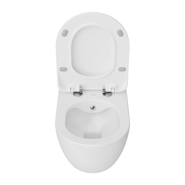Creavit Free Hangtoilet Met Bidet - Randloos - Zonder Zitting - Mat Wit