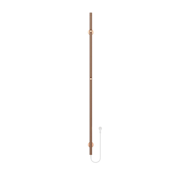Belrad Elektrische Staafhanddoekdroger - Enkel - Met Digitale, Programeerbare Thermostaat - 60W - Ø2,5cm - 150x6,3x12,7 Cm