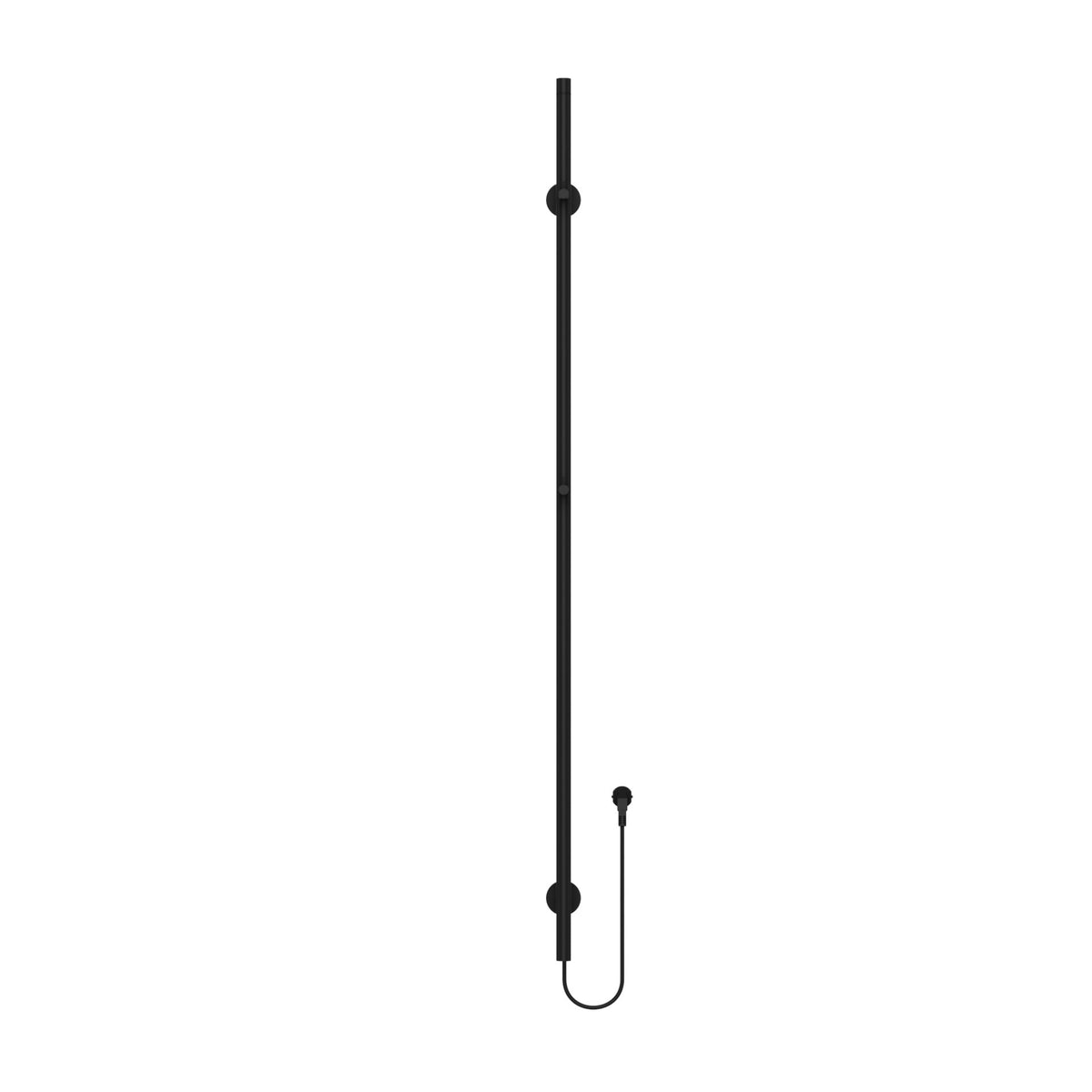 BELRAD ELEKTRISCHE STAAFHANDDOEKDROGER - ENKEL - MET DIGITALE, PROGRAMEERBARE THERMOSTAAT - 60W - Ø2,5CM - 150X6,3X12,7 CM - MAT ZWART