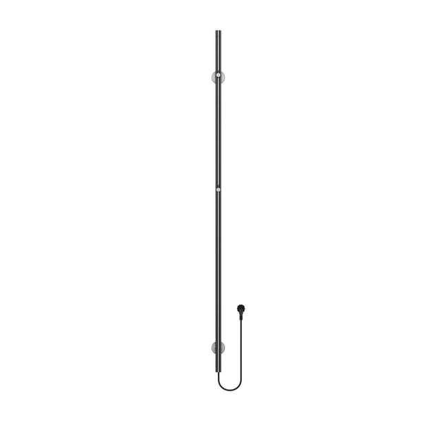 BELRAD ELEKTRISCHE STAAFHANDDOEKDROGER - ENKEL - MET DIGITALE, PROGRAMEERBARE THERMOSTAAT - 60W - Ø2,5CM - 150X6,3X12,7 CM - GUNMETAL