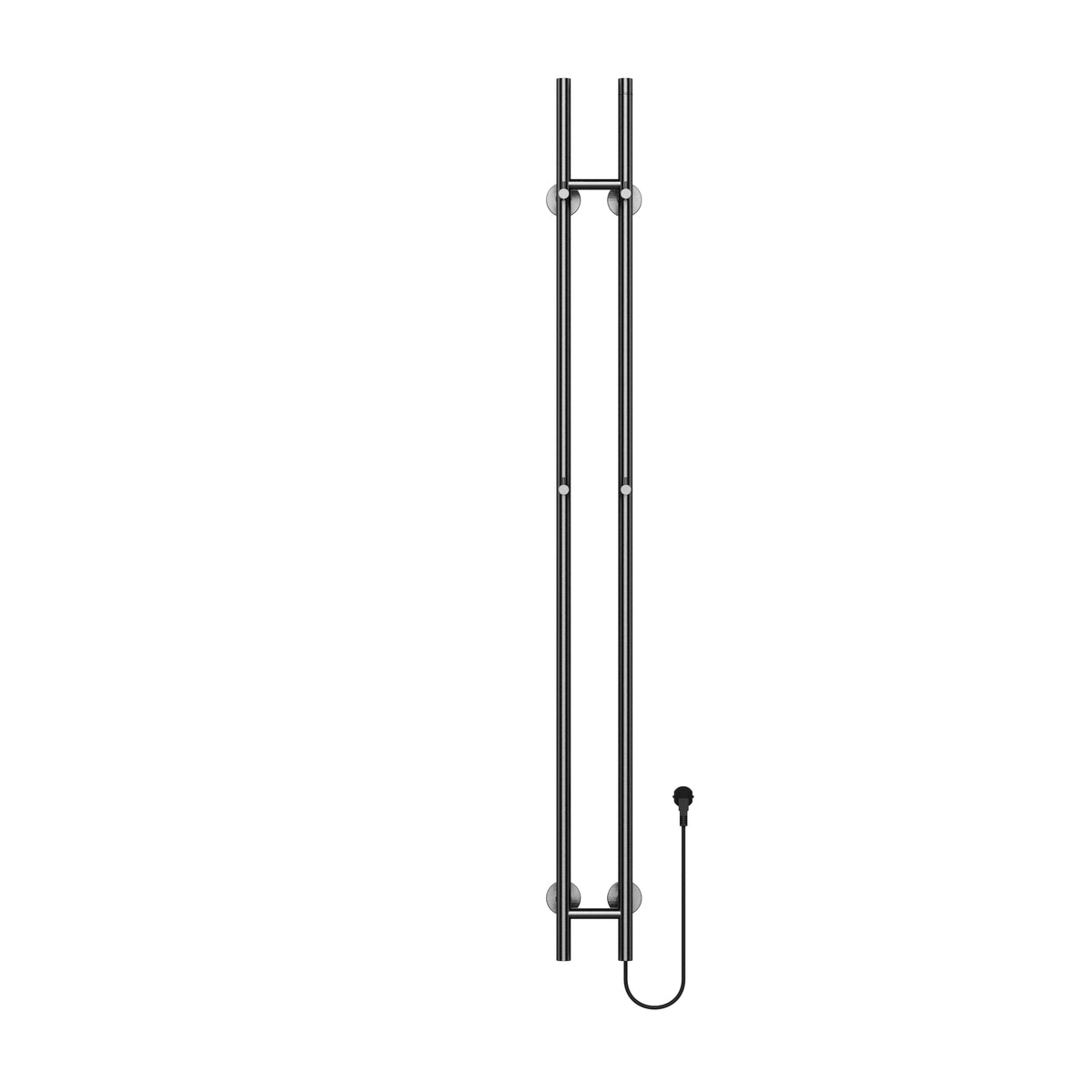 Belrad Elektrische Staafhanddoekdroger - Dubbel - Met Digitale, Programeerbare Thermostaat - 120w - Ø2,5cm - 150x16,8x12,7 Cm