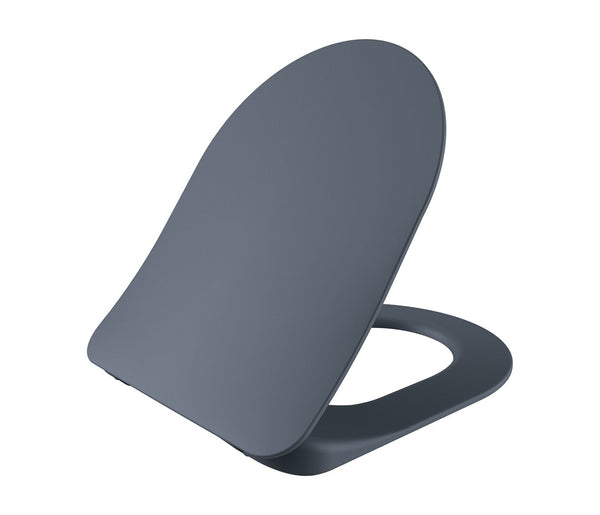 WC-ZITTING DUROPLAST (SOFT-CLOSE &amp; QUICK RELEASE) MET INOX SCHARNIEREN - MAT BASALT