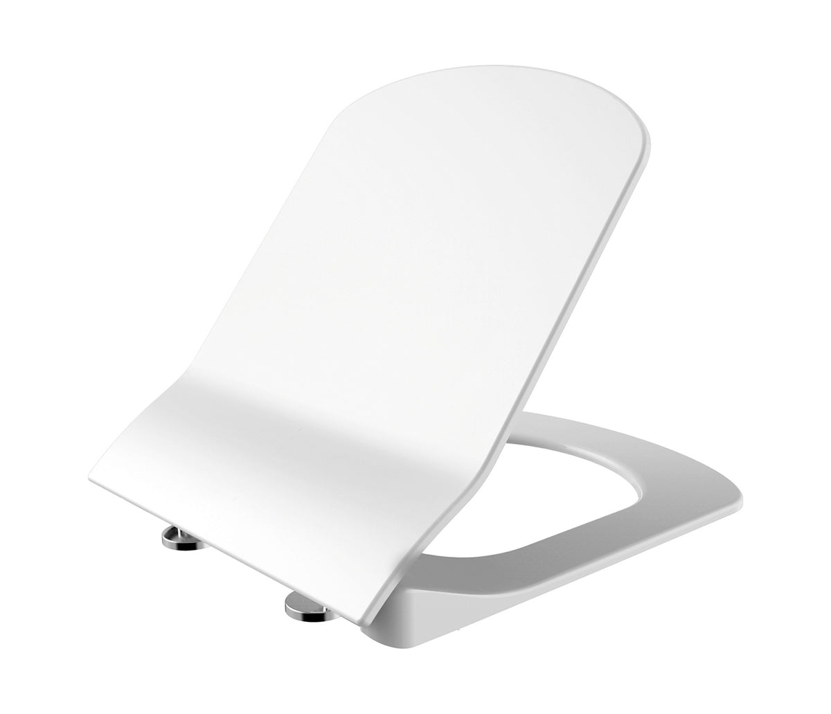 Creavit Elegant Wc-zitting - D-model - Soft Close - Quick Release - Duroplast - Rvs Scharnieren - Glanzend Wit