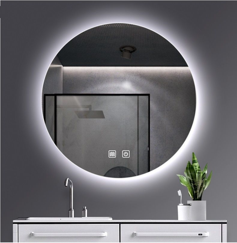 Sorei Akari Spiegel - Met Led Verlichting - Rond - Zonder Lijst - Met Verwarming - Kleurtemperatuur Led 3500-6500k - 80cm