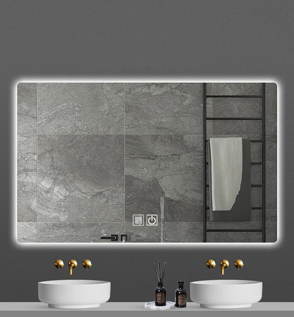 ALONI QUEEN SPIEGEL - MET LED VERLICHTING - RECHTHOEKIG - ZONDER LIJST - MET VERWARMING - KLEURTEMPERATUUR LED 3500-6500K - 100X60CM