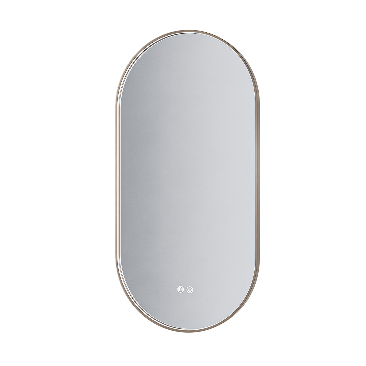 Aloni Avalo Spiegel - Met Led Verlichting - Ovaal - Met Lijst - Anti-condens - Kleurtemperatuur Led 3000-6000k - Dimbaar - 50x100cm