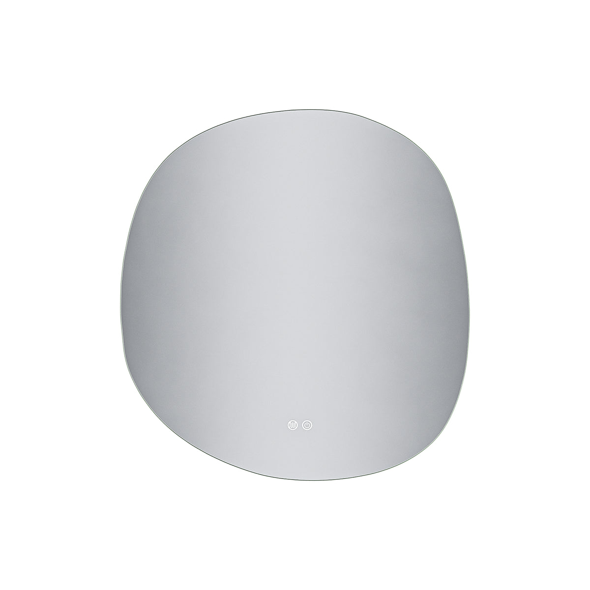 Aloni Pebble Spiegel - Met Led Verlichting - Organisch - Zonder Lijst - Anti-condens - Kleurtemperatuur Led 3000-6000k - Dimbaar - 80x85cm
