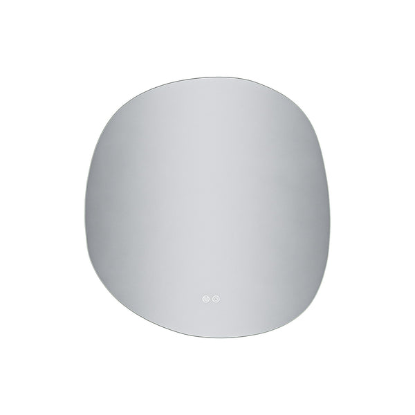 ALONI PEBBLE SPIEGEL - MET LED VERLICHTING - ORGANISCH - ZONDER LIJST - ANTI-CONDENS - KLEURTEMPERATUUR LED 3000-6000K - DIMBAAR - 80X85CM
