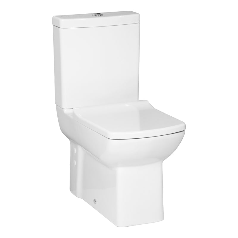 Nukumo Shiro Staande Wc Onderpot, Met Sproeier (bidet), Muur/onder Uitgang Wit