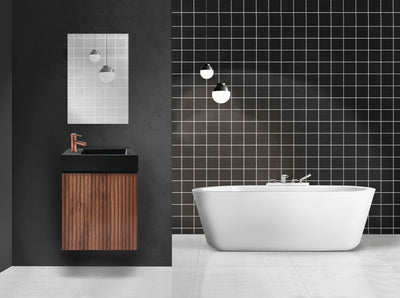 Sorei Nara Toiletmeubelonderkast - 1 Deur - Omkeerbaar - Met Greep - Soft Close - 40x50x22,3 Cm