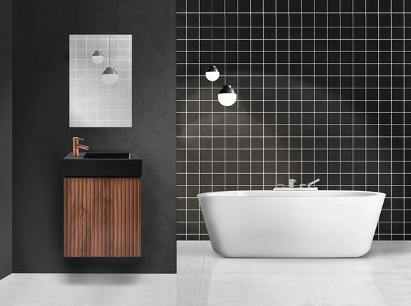 Aloni Mikaro Toiletmeubelonderkast - 1 Deur - Omkeerbaar - Met Greep - Soft Close - 40x50x22,3 Cm