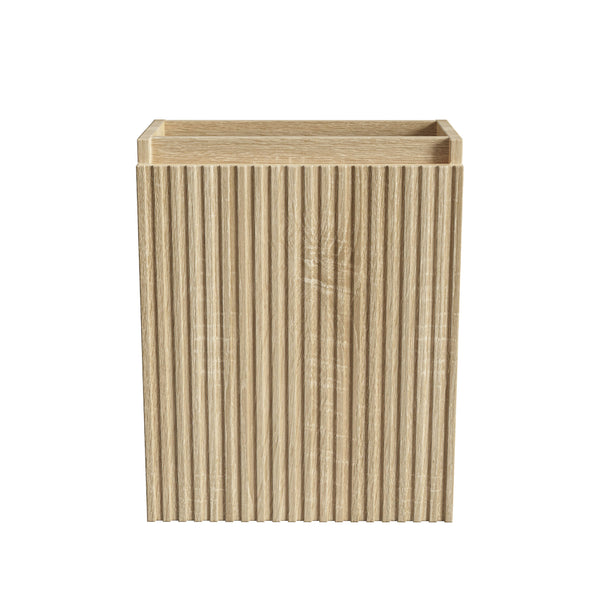 Aloni Mikaro Toiletmeubelonderkast - 1 Deur - Omkeerbaar - Greeploos - Soft Close - 40x50x22,3 Cm - Licht Eiken