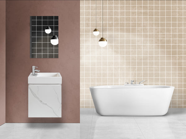 Aloni Mkado Toiletmeubelonderkast - 1 Deur - Rechts - Greeploos - Soft Close - 40x50x22,3 Cm