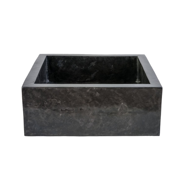 VIERKANTEN OPBOUW WASKOM VOLLEDIG GEPOLIJST - ZWART 40X40X15CM