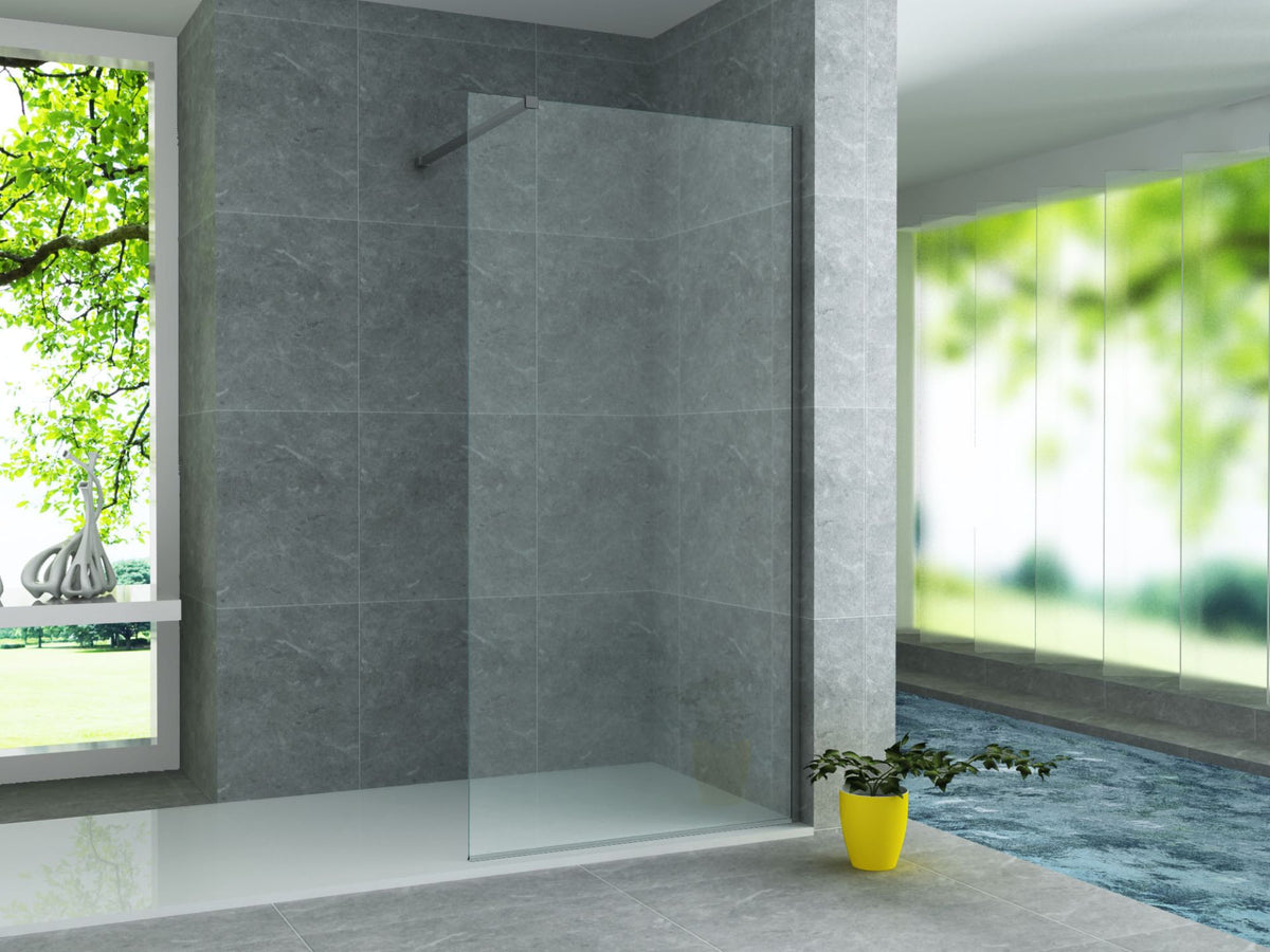 ALONI GLASWAND VOOR INLOOPDOUCHE - 1000 X 2000MM - HELDER GLAS