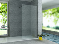 Glaswand Voor Inloopdouche - 800x 2000mm - Helder Glas