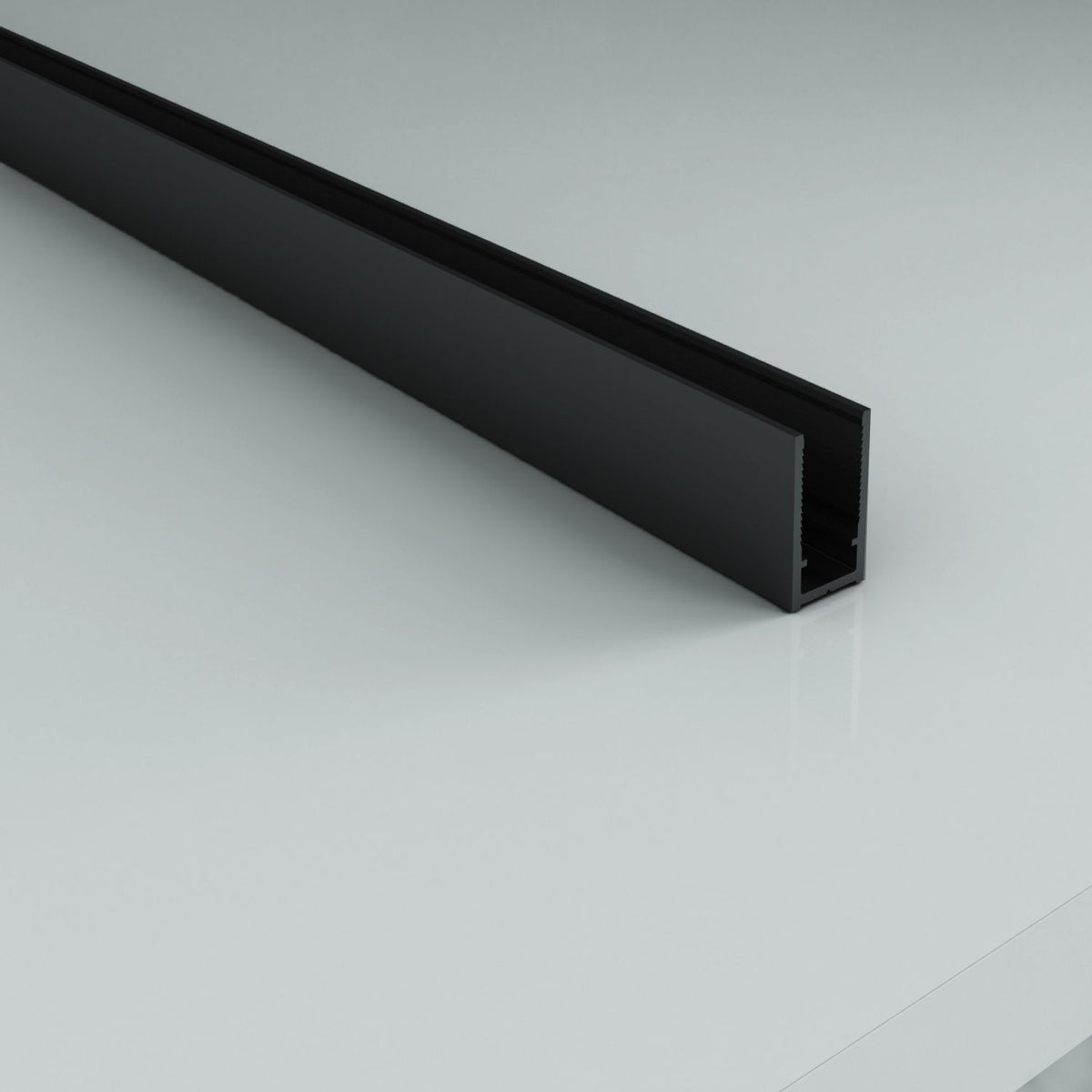 ALONI MUURPROFIEL VOOR DOUCHEWAND - 200 CM - MAT ZWART