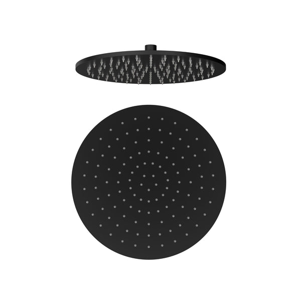 UNIFORMA HOOFDDOUCHE - ROND - 30 CM - MAT ZWART (PVD)