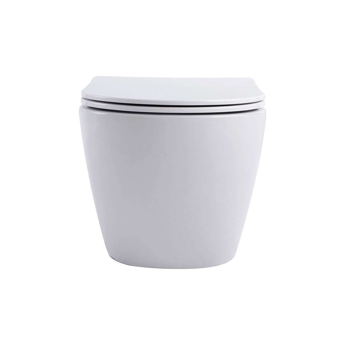 Aloni Pro Hangtoilet - 360° Flush - Randloos - Met Zitting - Duroplast - Soft Close - Quick Release - Compact 49 Cm - 36x32x49 Cm - Glanzend Wit