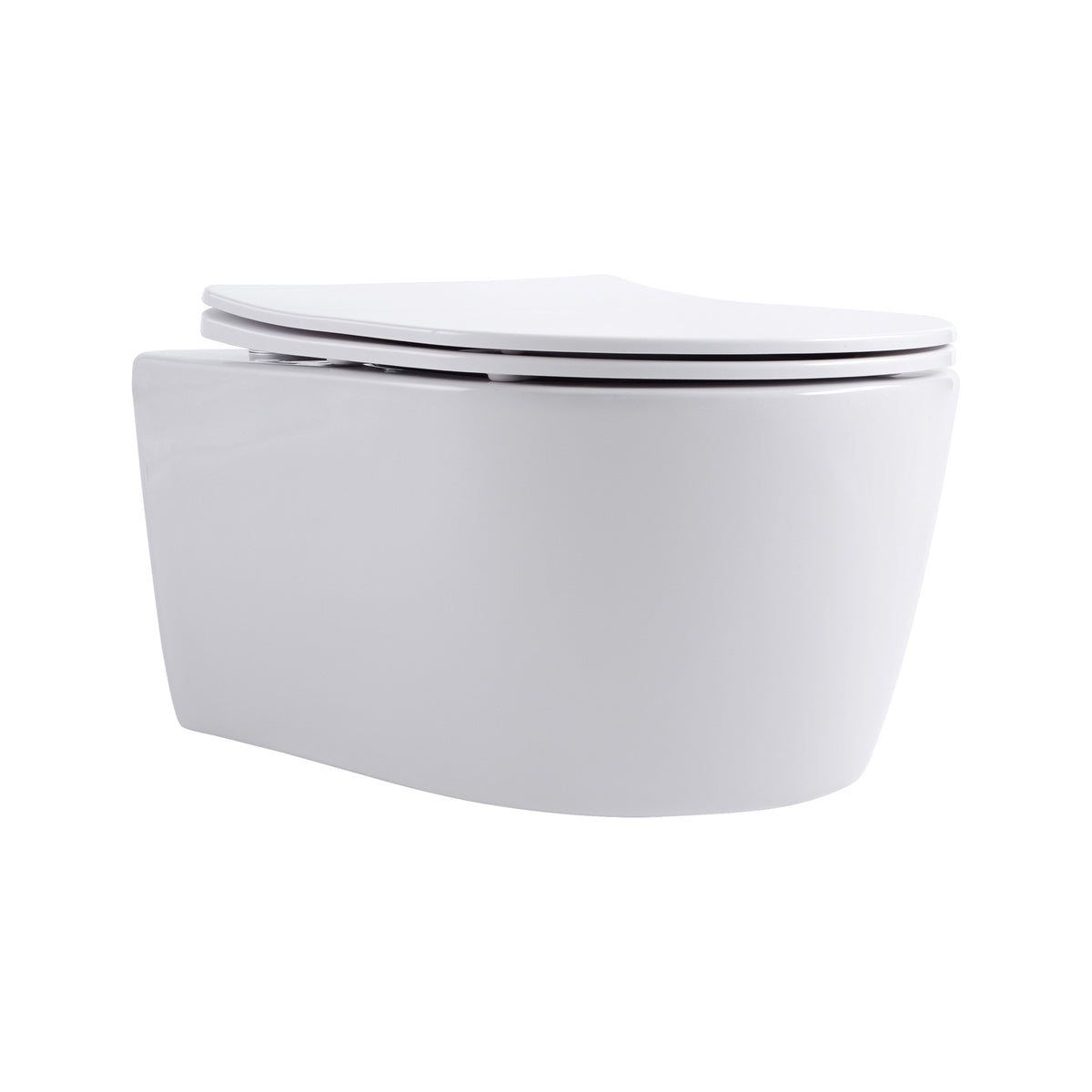 Aloni Pro Hangtoilet - Randloos - Met Zitting - Duroplast - Soft Close - Quick Release - Compact 49 Cm - 36x25x49 Cm - Mat Wit