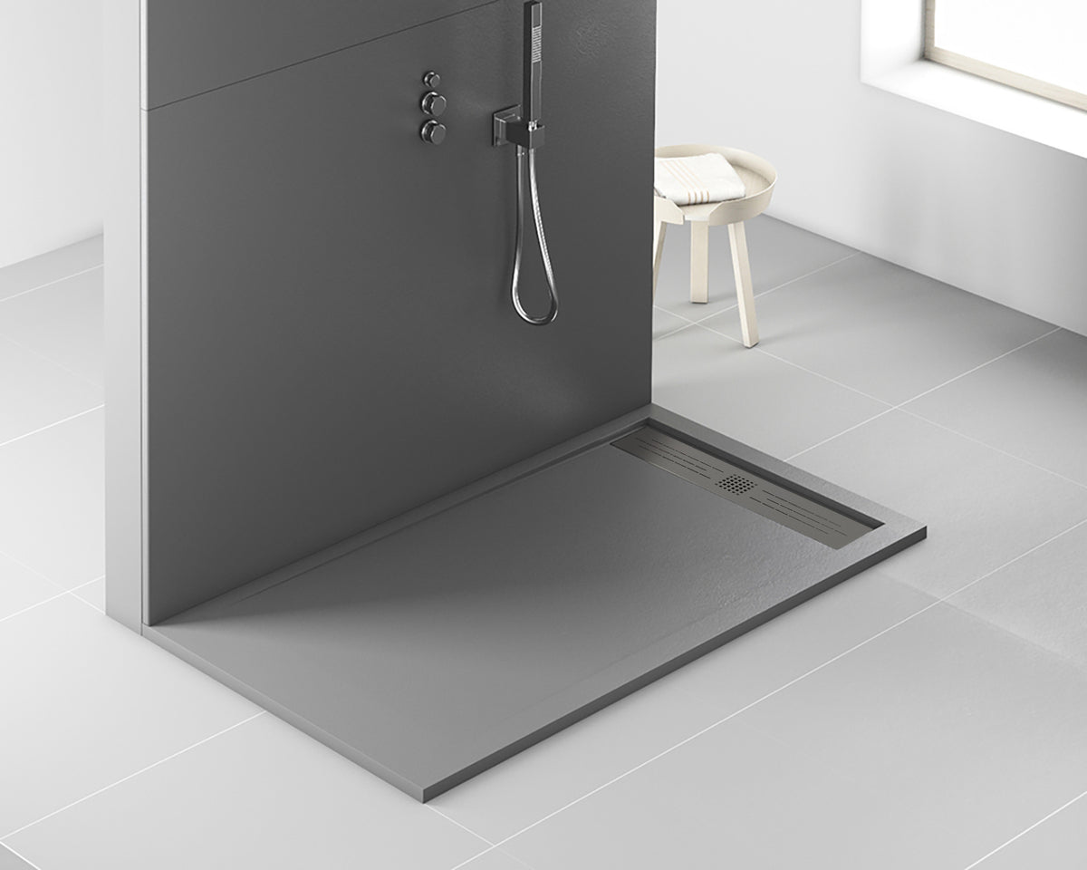 Aloni Elite Douchebak - Composiet - 120x80x3cm - Mat Grijs