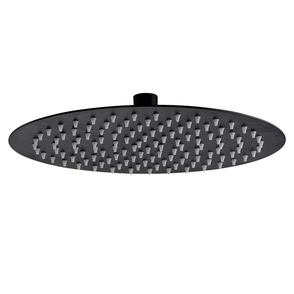 Rond Regendouche Rvs Mat Zwart Ø20cm