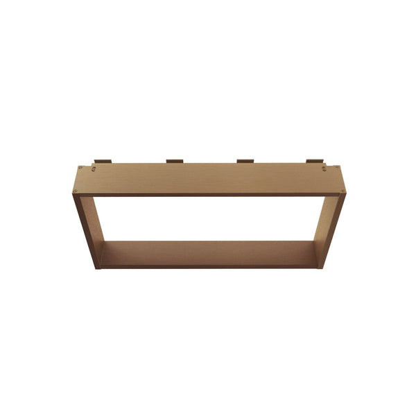 OPBOUWNIS VOOR DOUCHEWAND - 4 HANDDOEKHAKEN - ALUMINIUM - 60X30X8 CM - GEBORSTELD KOPER