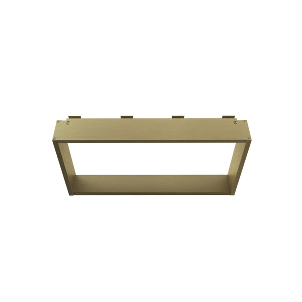 OPBOUWNIS VOOR DOUCHEWAND - 4 HANDDOEKHAKEN - ALUMINIUM - 60X30X8 CM - GEBORSTELD GOUD